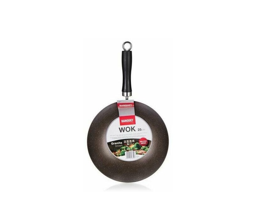 Vokkpann Granite Brown, 250 mm