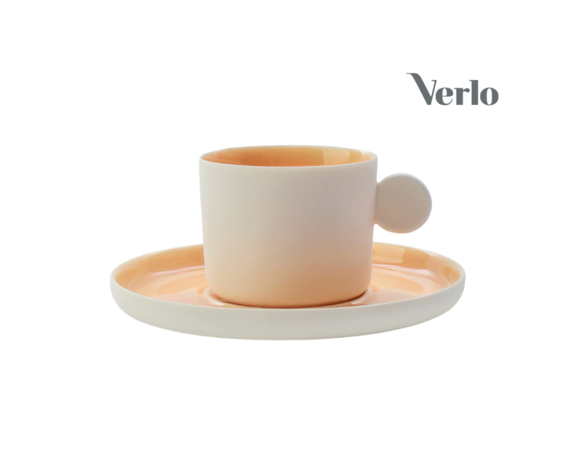 Tass 150ml Eter Verlo, portselan, virsik oranž ja valge