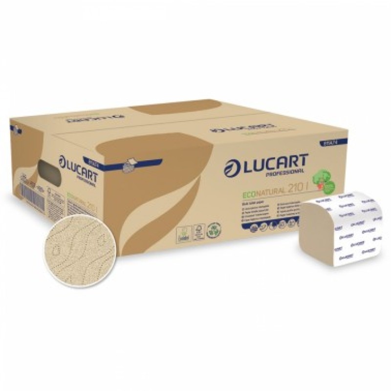 Tualettpaber lehtedes Lucart Econatural 210I 2-kihiline 10x21cm 210lehte (40)
