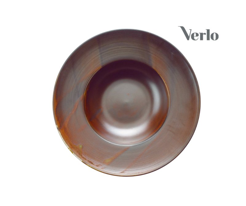 Sügav taldrik 29cm Verlo Fire, portselan, pruun