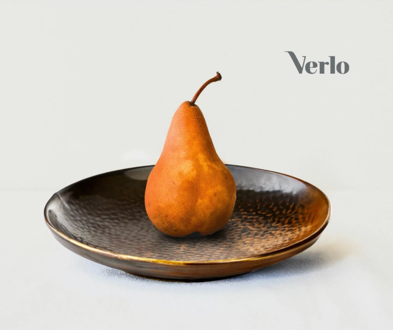 Sügav taldrik 26cm Verlo Fire, portselan, pruun