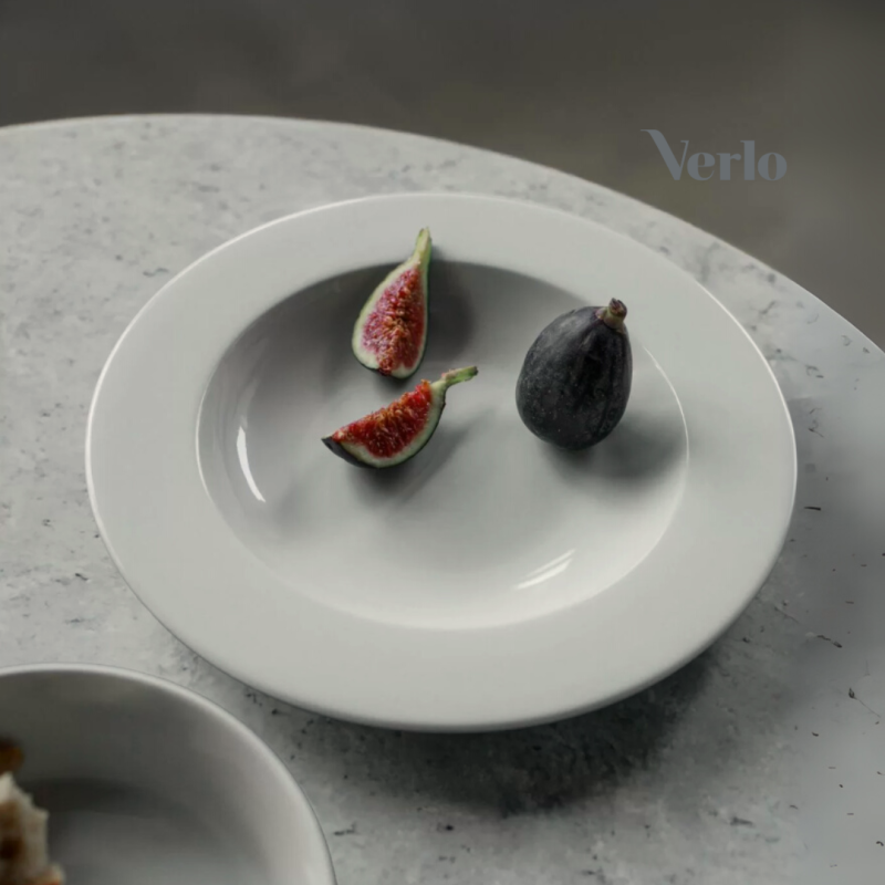 Sügav taldrik 23cm Verlo Forte, elevandiluu valge